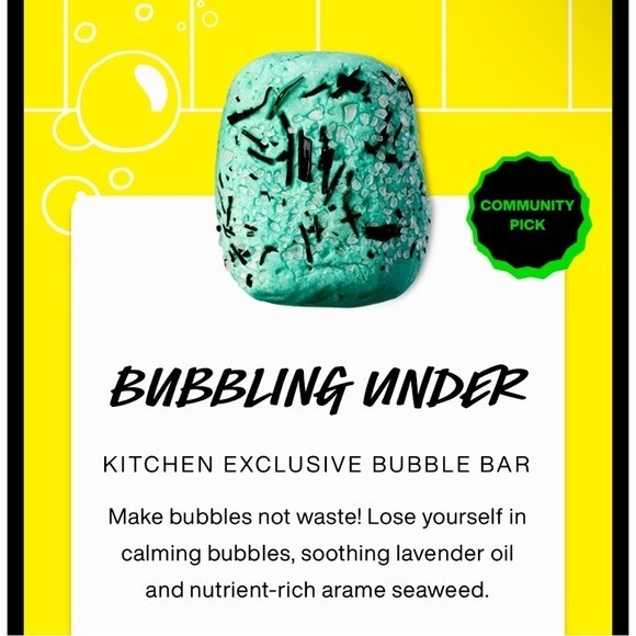 Lush Other - Lush Kitchen Exclusive Bubbling Under Bubble Bar Bath Lavender Seaweed Sea Salt